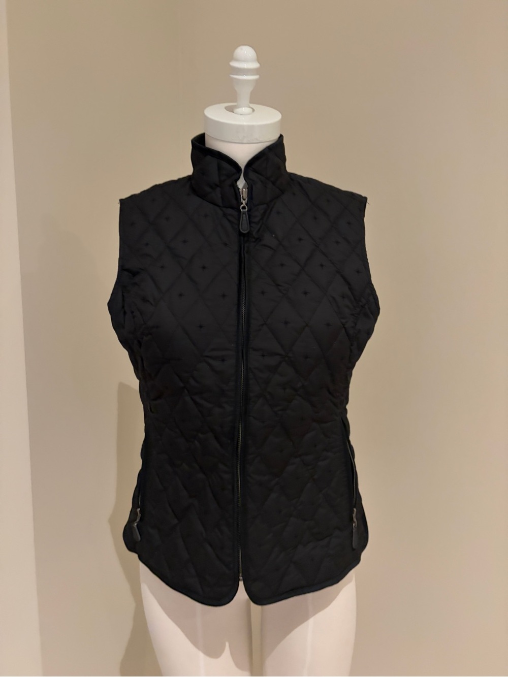Eddie Bauer Premium Goose Down Quilted Vest Women’s Small Black